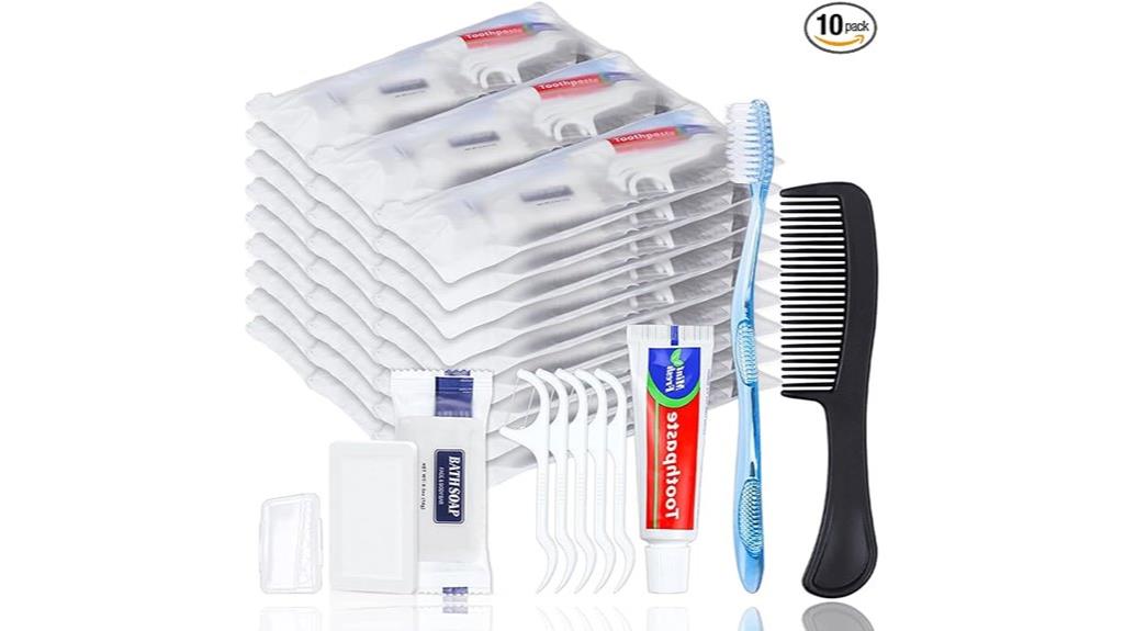 10 sets personal hygiene kit bulk