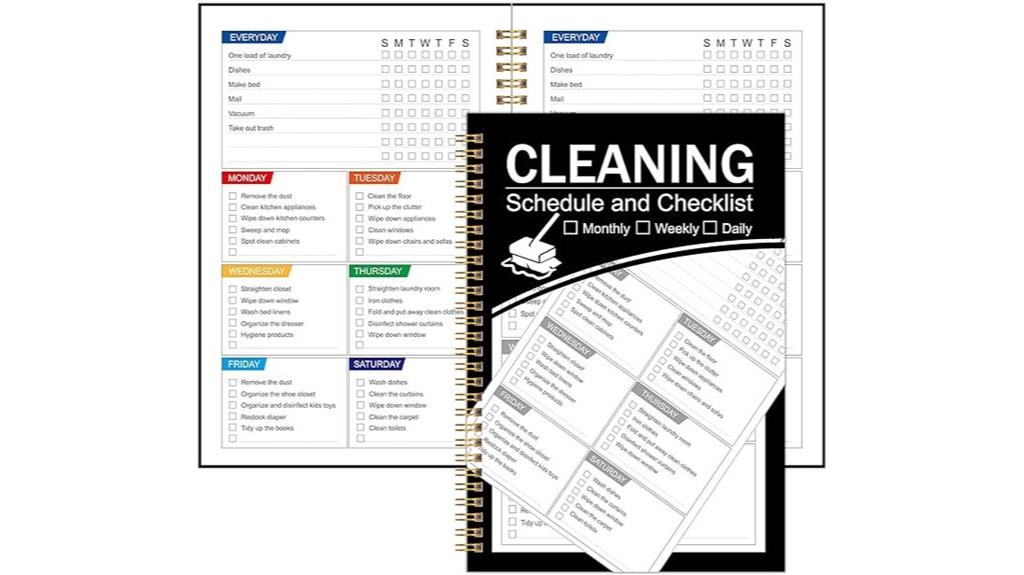 adhd friendly undated cleaning planner