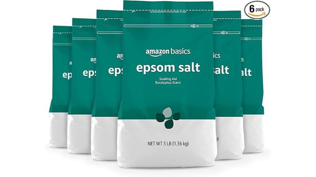 amazon basics epsom salt scented eucalyptus 3lb packets