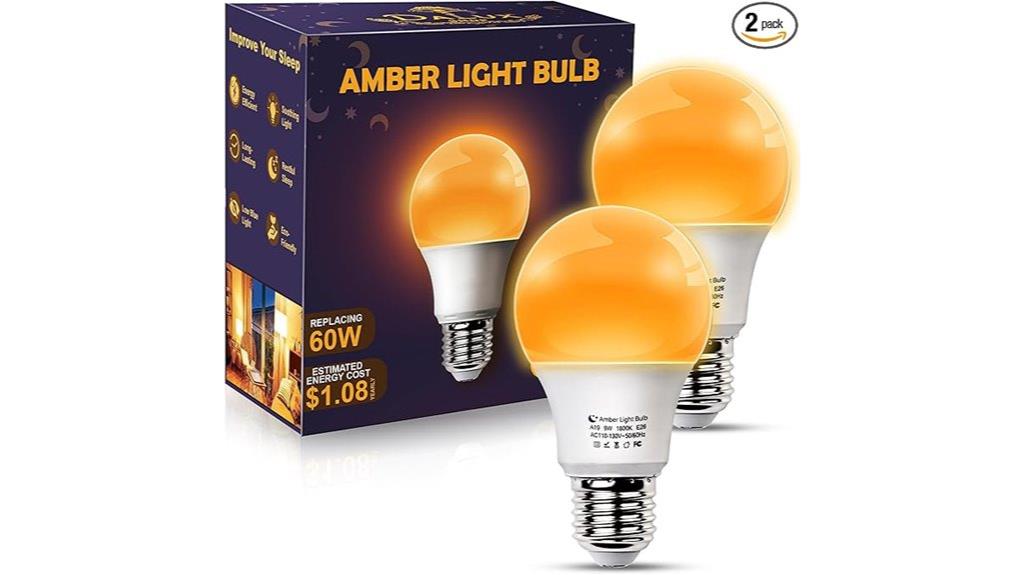 amber sleep light bulbs for lamp