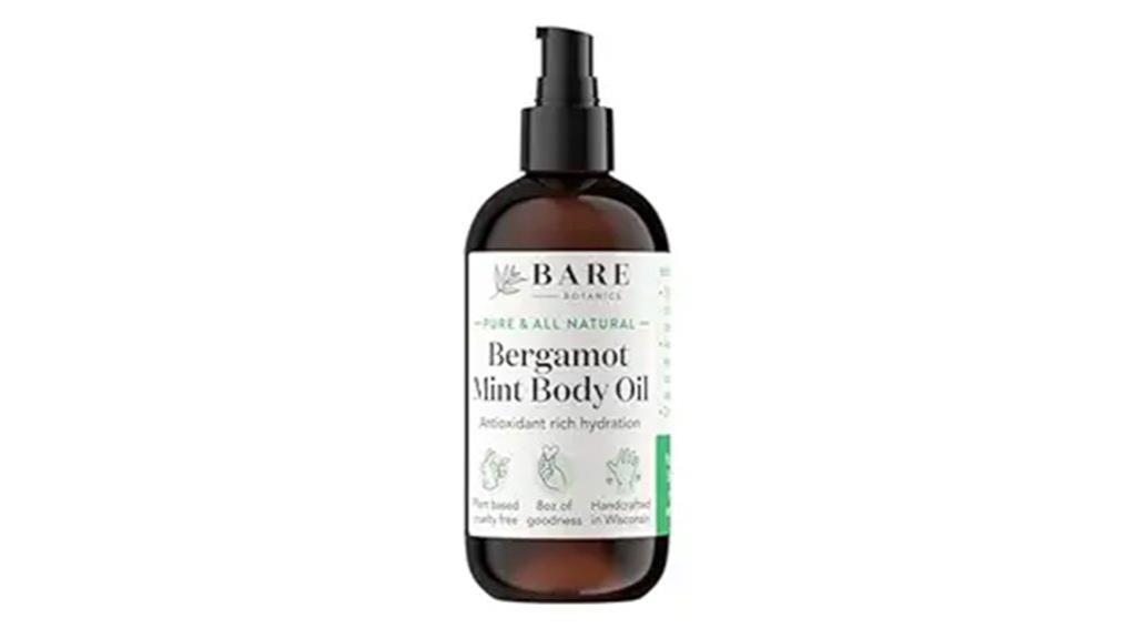 bare botanics moisturizing mint body oil