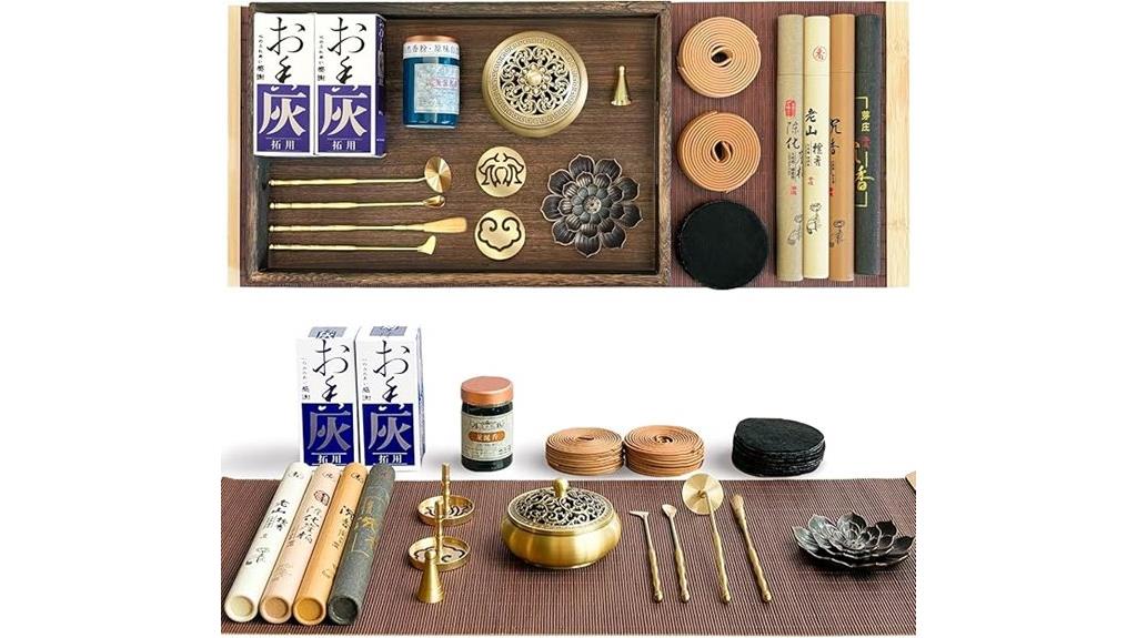 brass powder incense burner kit