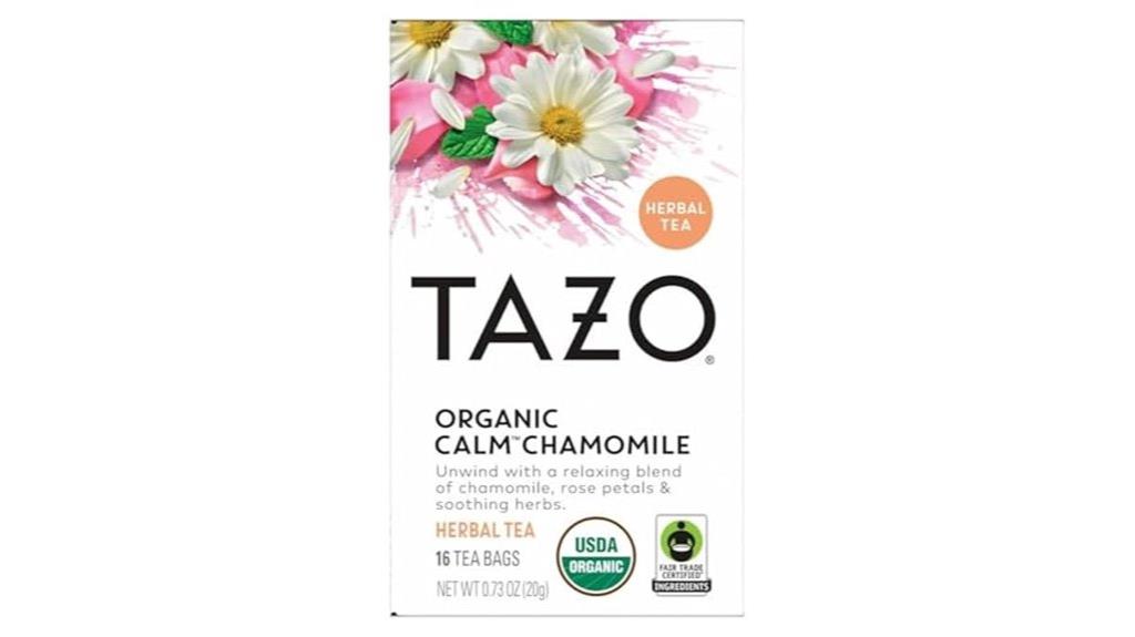 calm chamomile caffeine free tea