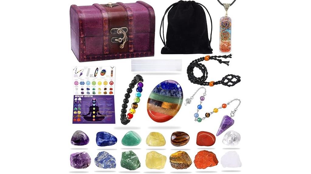 chakra quartz kits set