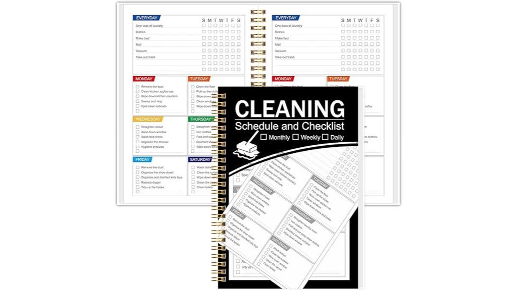 cleaning planner and checklist organizer