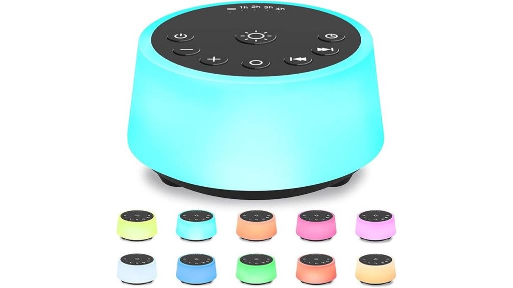 color noise machine with night light