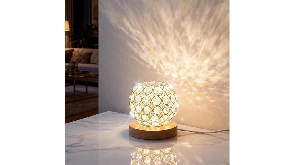 crystal mood table lamp voice controlled