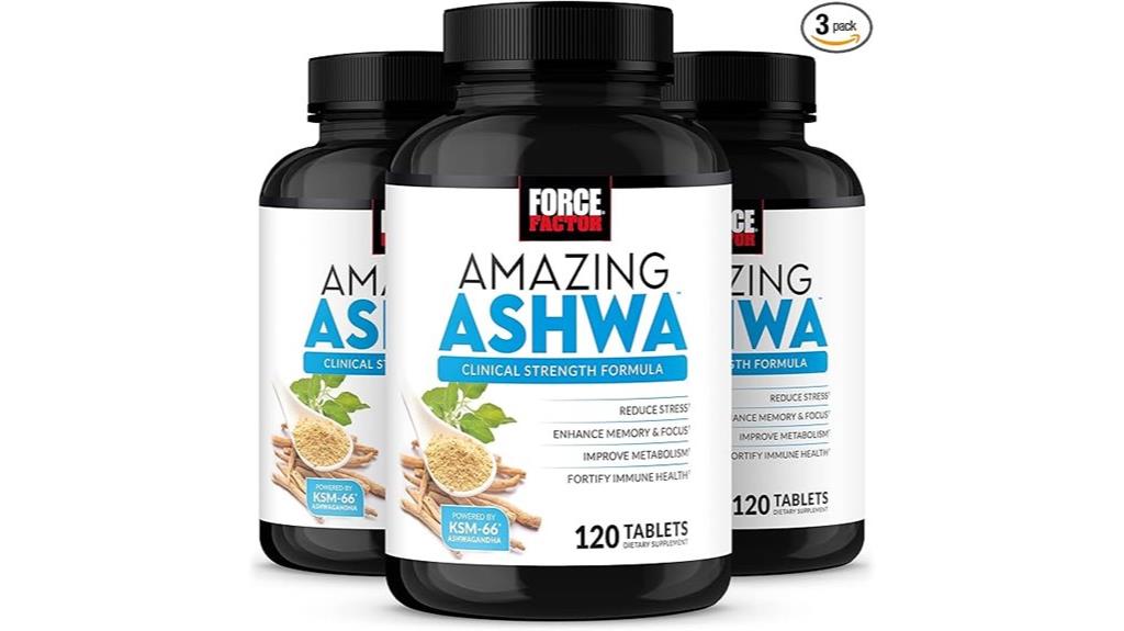 force factor ashwa ksm 66 ashwagandha 360 tablets 3 pack
