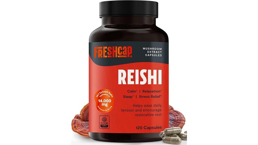 freshcap reishi mushroom supplement 120 capsules