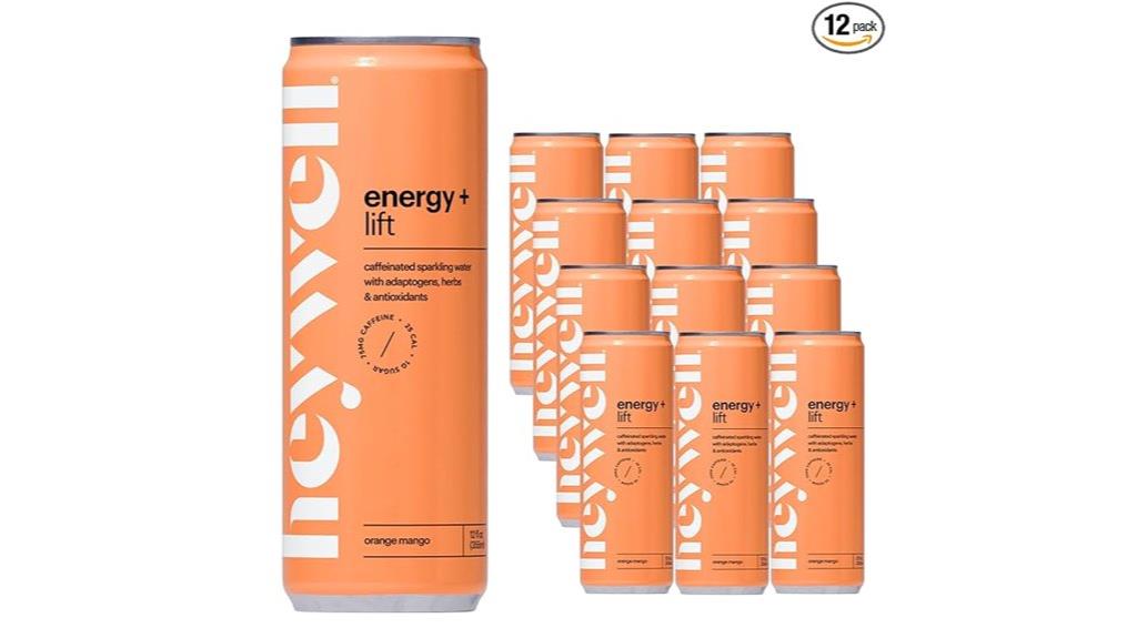 heywell orange mango sparkling water pack of 12