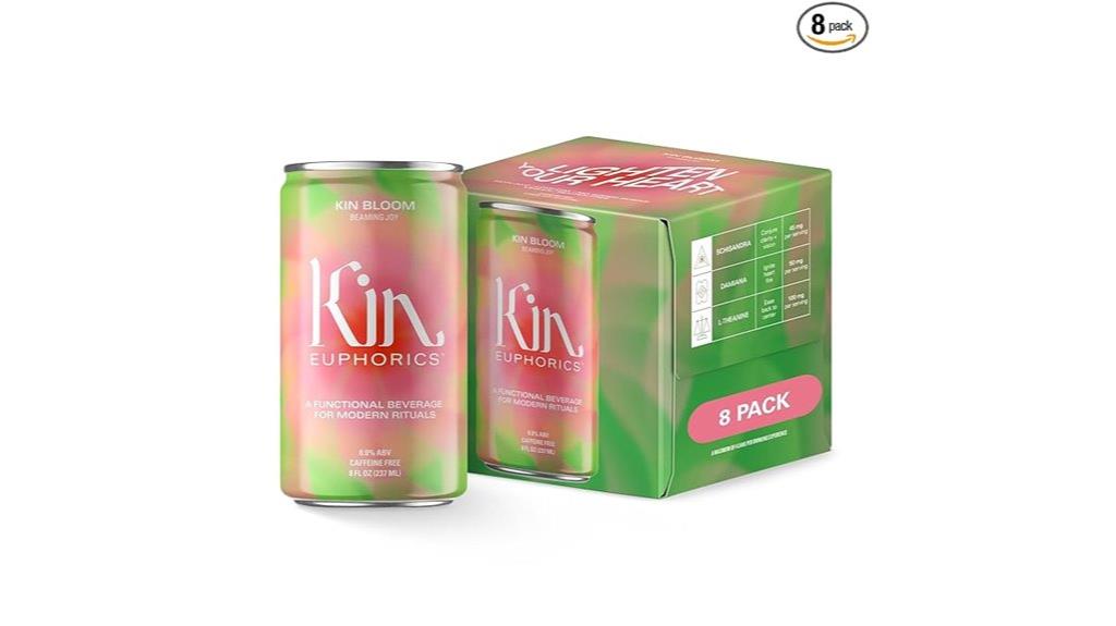 kin bloom non alcoholic beverage eight ounce bottles eight pack