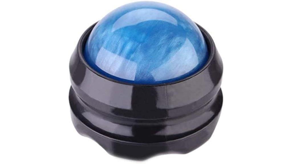 manual massage ball back roller self massage therapy tool blue