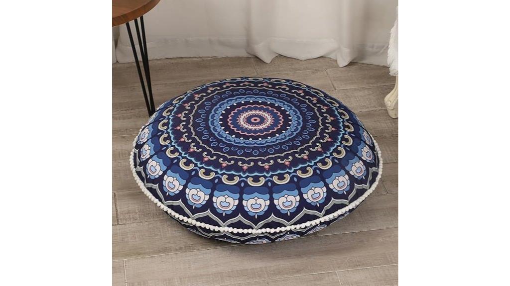 meditation cushion 32 navy blue