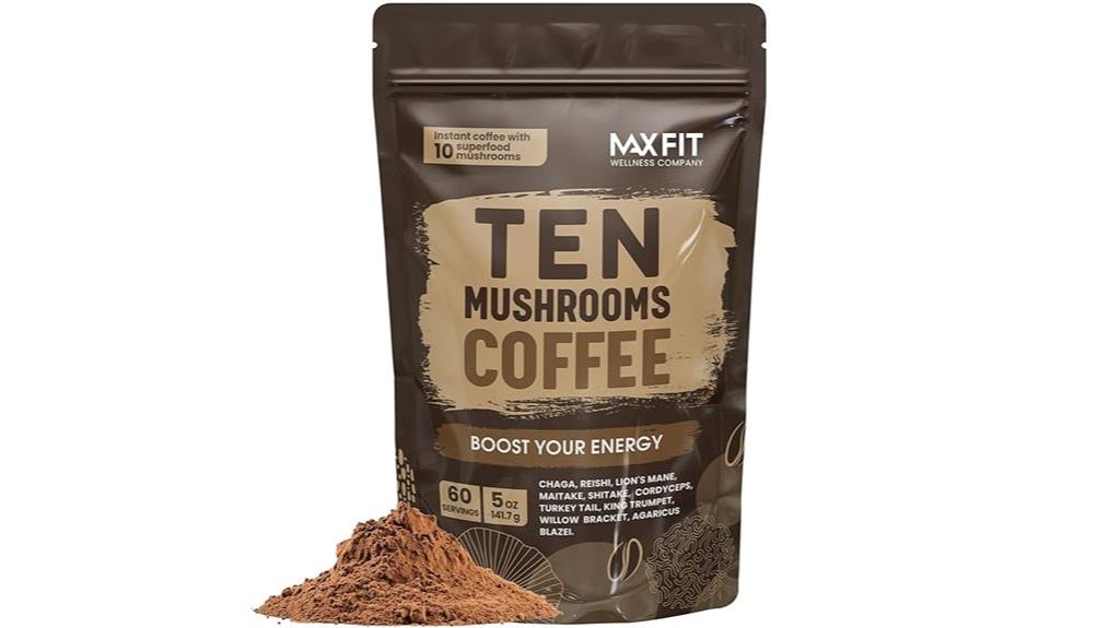 mushroom coffee with mixed mushrooms