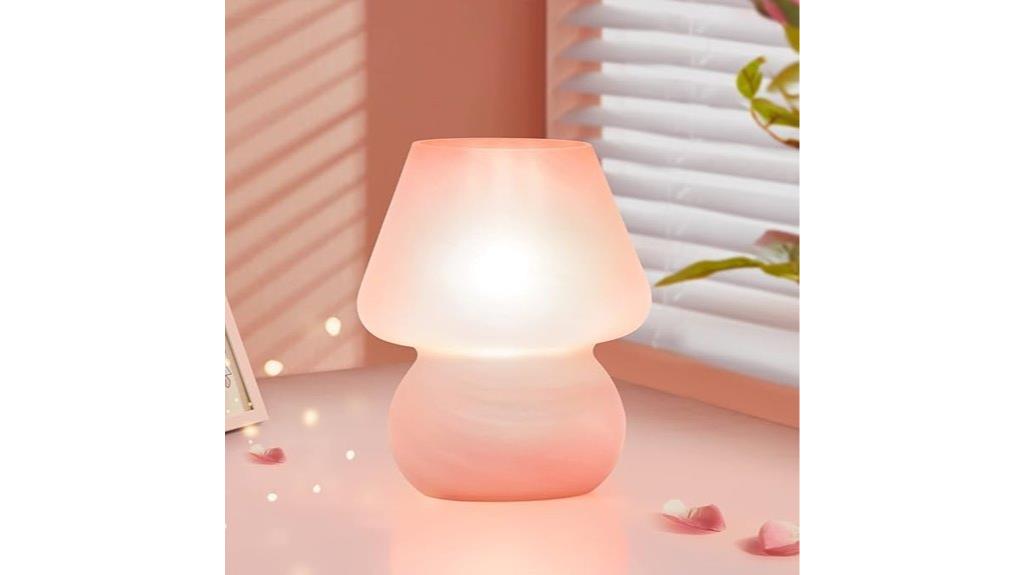 mushroom lamp pink dimmable