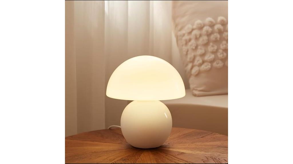 mushroom lamp white finish