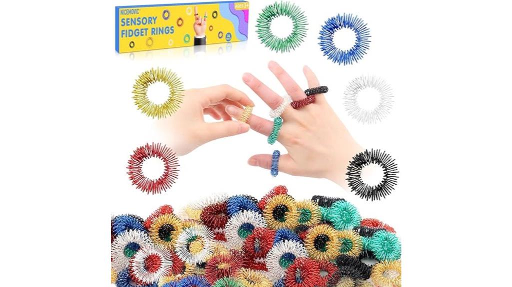 nicemovic anxiety acupressure rings 36