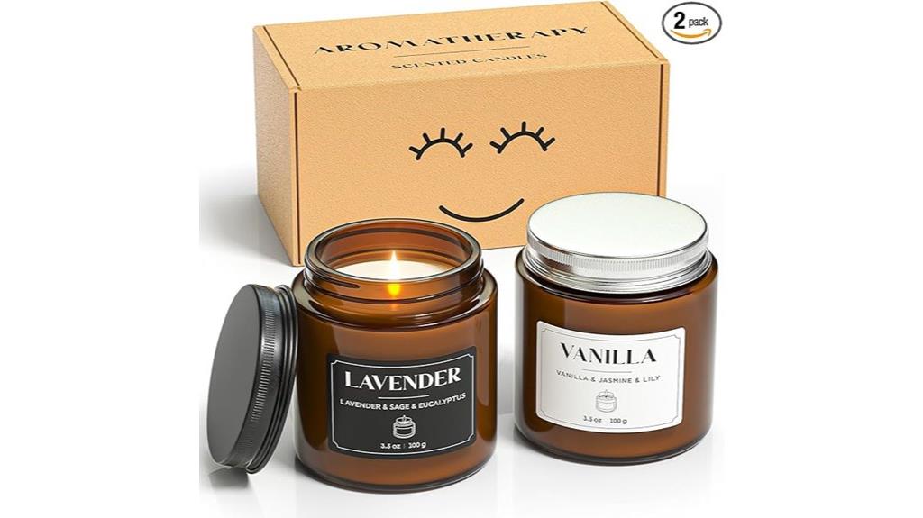 norvence 7 oz scented candles gift set
