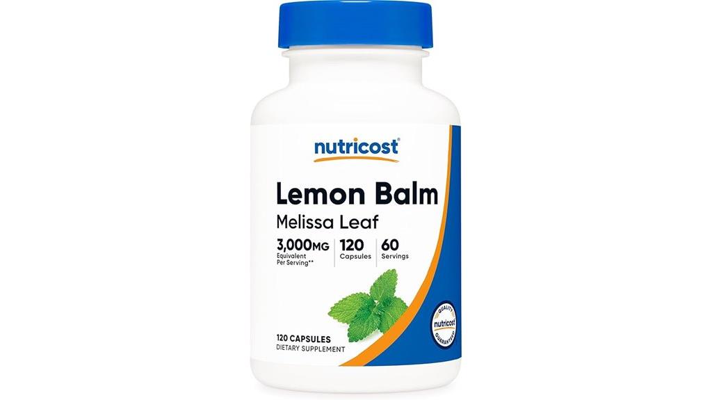 nutricost lemon balm supplement