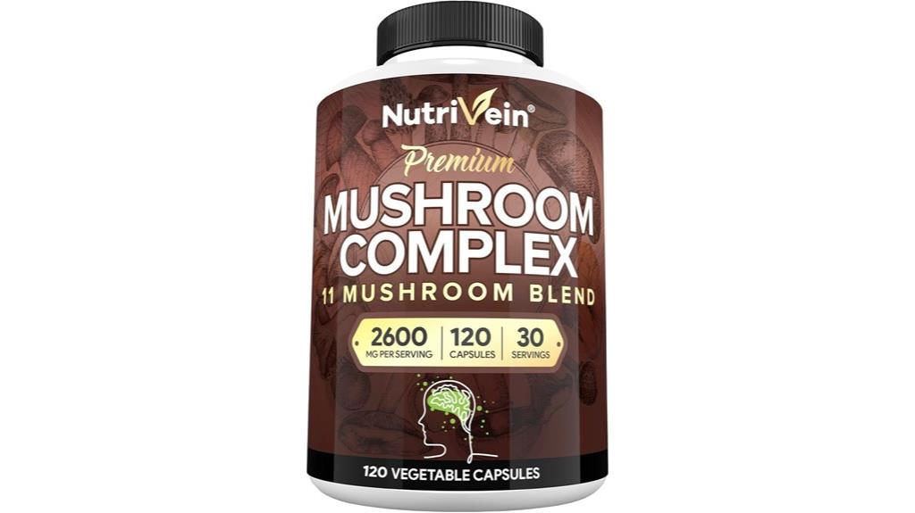 nutrivein 2600mg mushroom complex