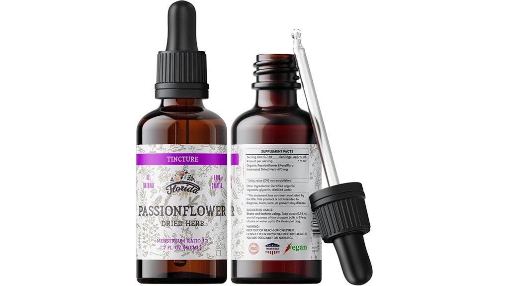 passionflower tincture from dried herbs