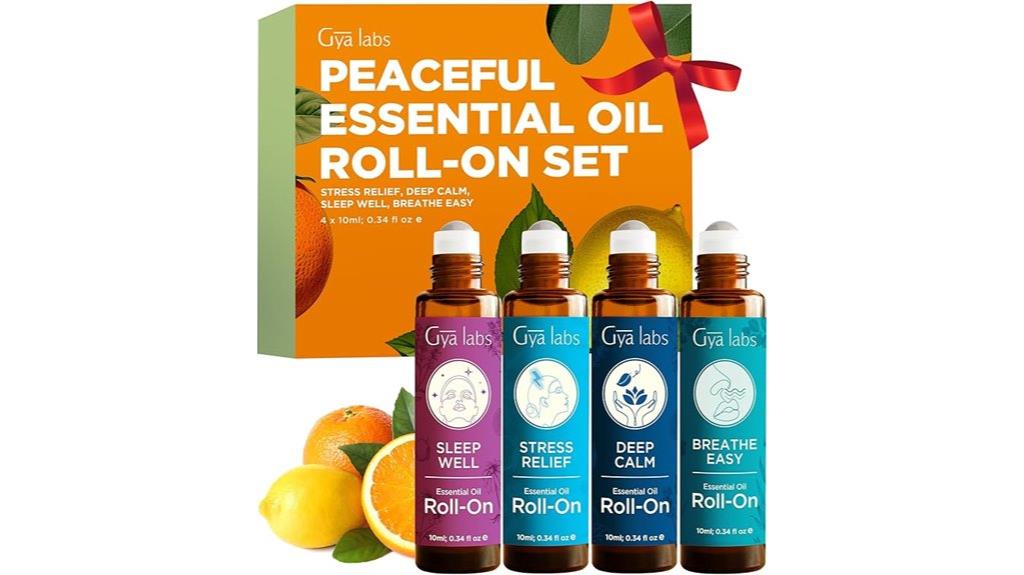 peaceful roll on essential oils set
