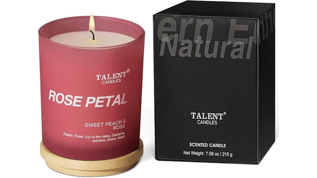peach rose soy candle
