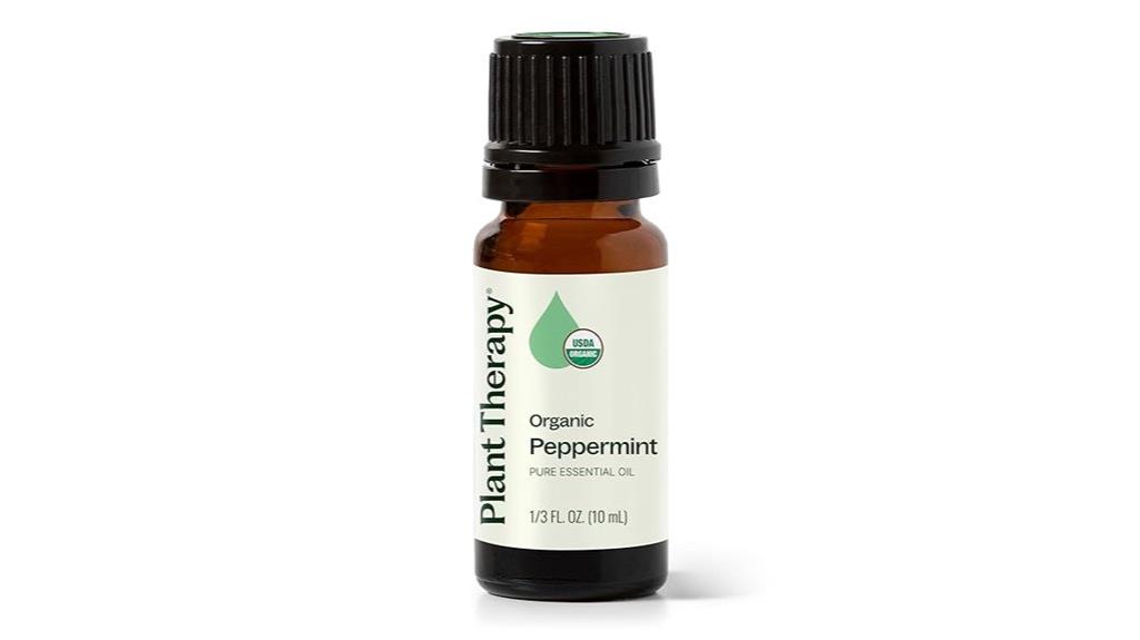 peppermint essential oil bottle