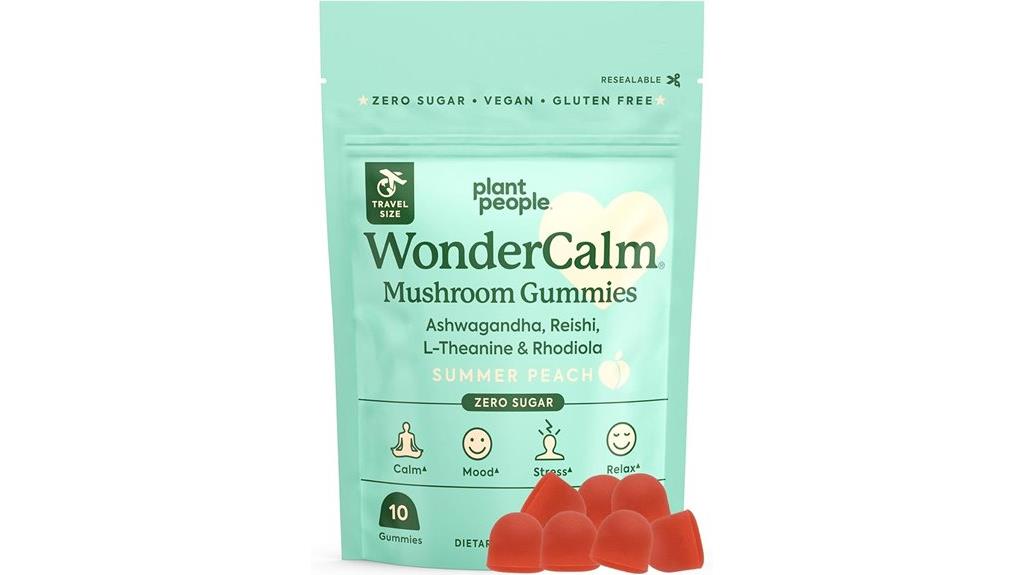 plant people wondercalm gummies ashwagandha peach trial vegan