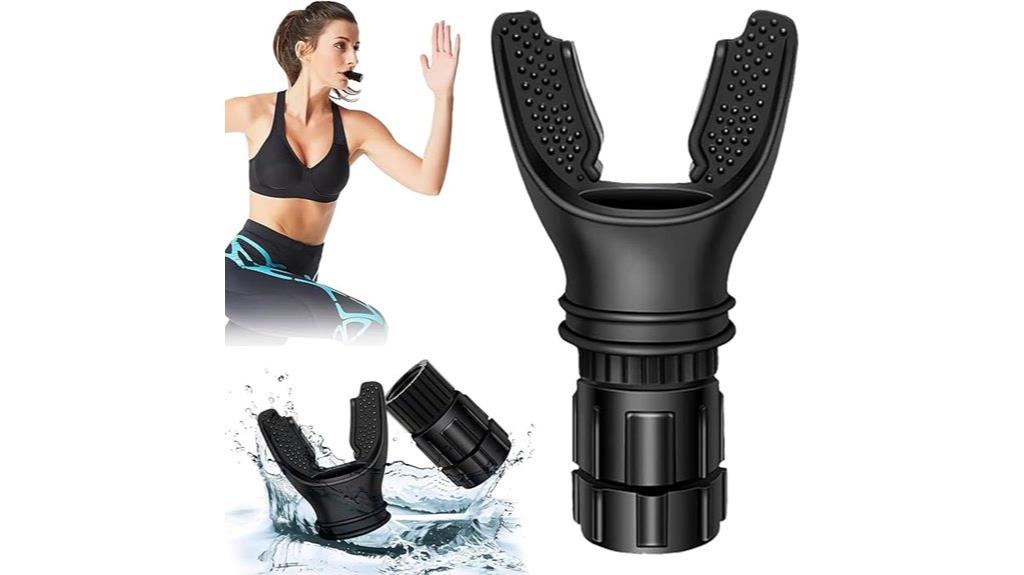 portable breathing exercise device with adjustable resistance