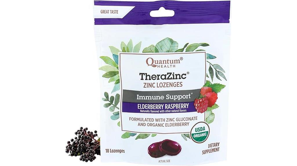 quantum health therazinc elderberry zinc lozenges