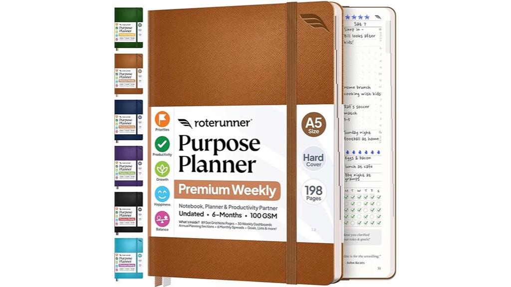 roterunner planner notebook undated
