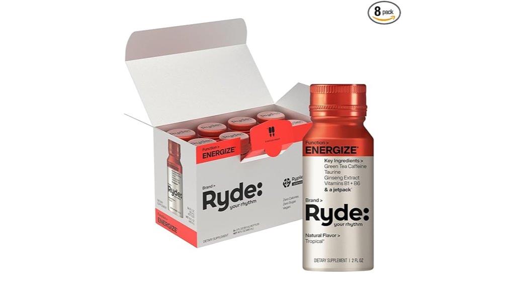 ryde energize shot tropical 0 calories