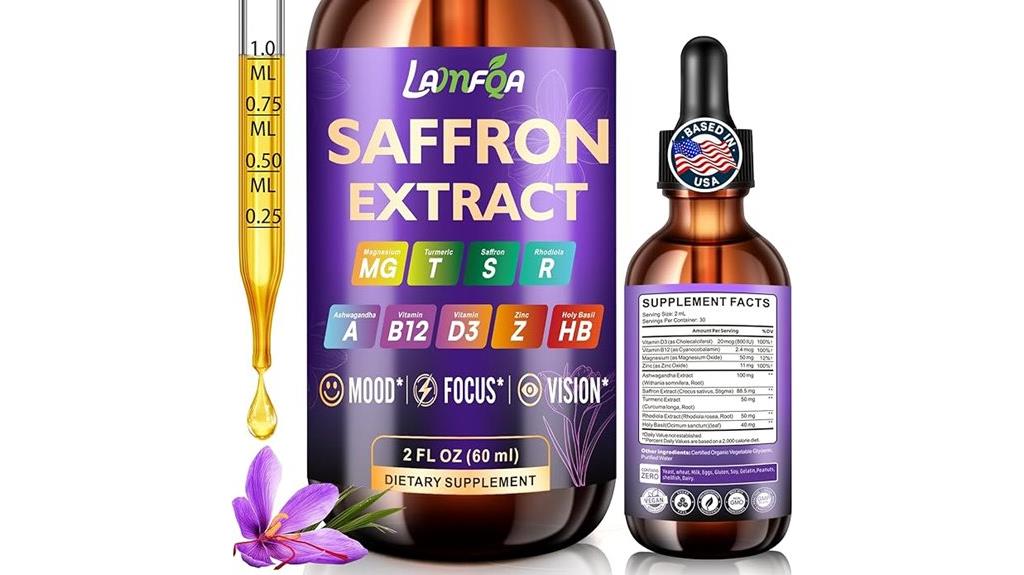 saffron extract tincture anxiety relief