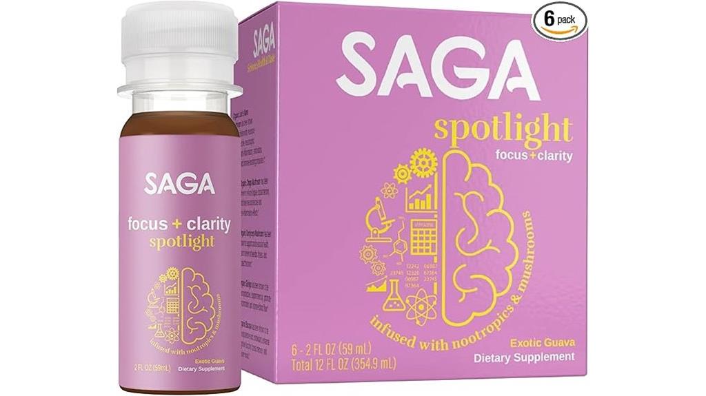 saga spotlight shots bacopa ashwagandha lion s mane