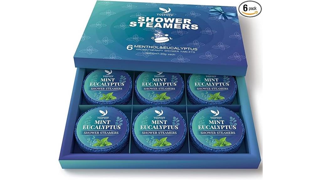 shower steamers with menthol eucalyptus
