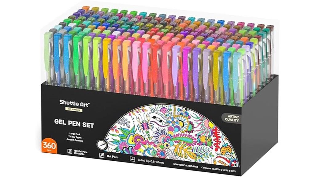 shuttle art 360 pack gel pens