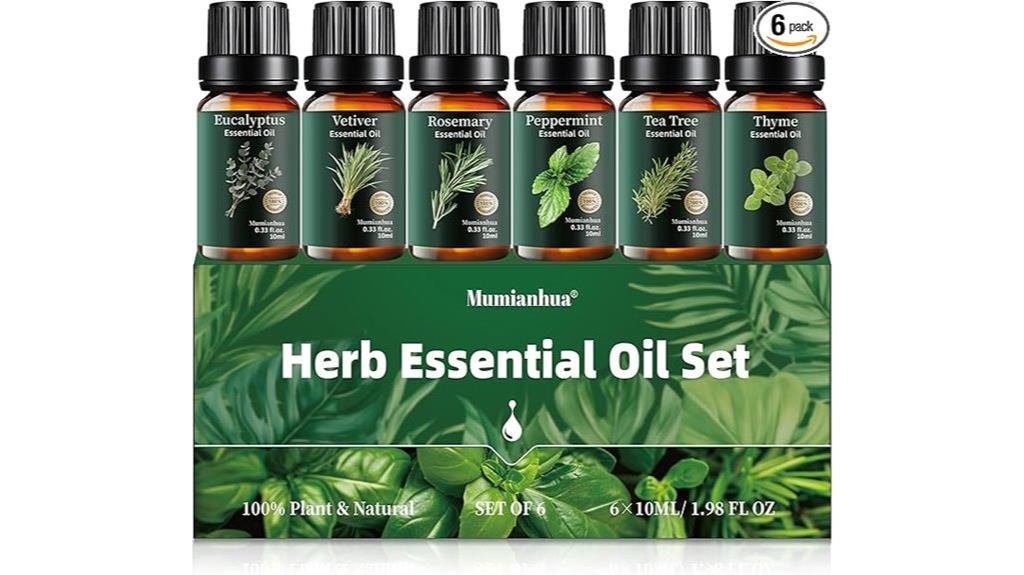 six essential oils 10ml each