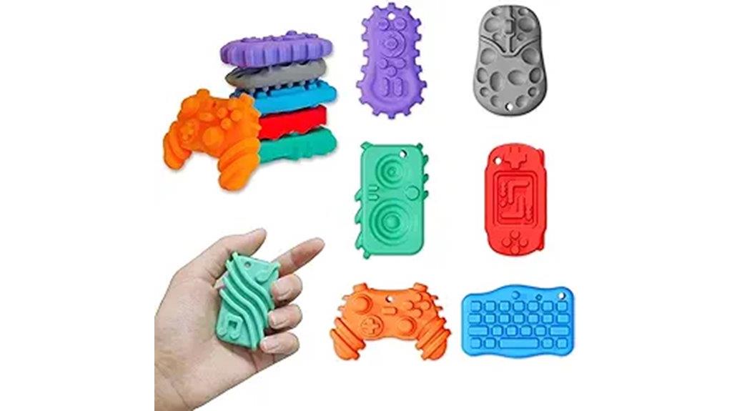 six piece silicone sensory set