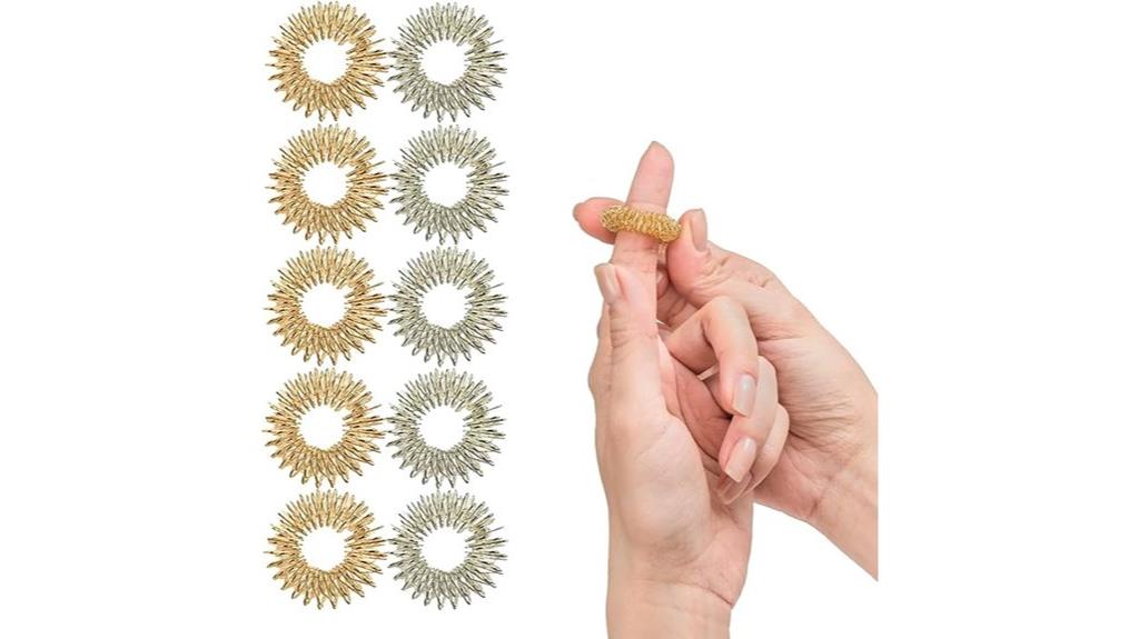 spiky sensorial fidget rings