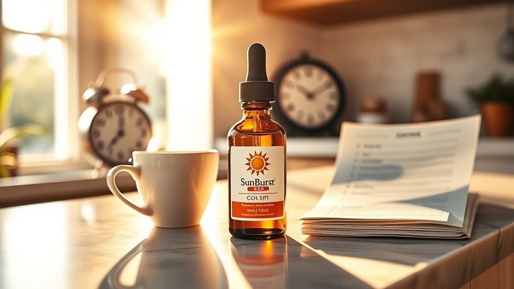 sunburst cbd quick low dose timing