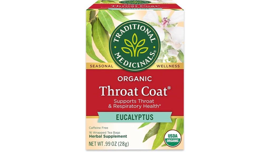 traditional medicinals throat coat tea