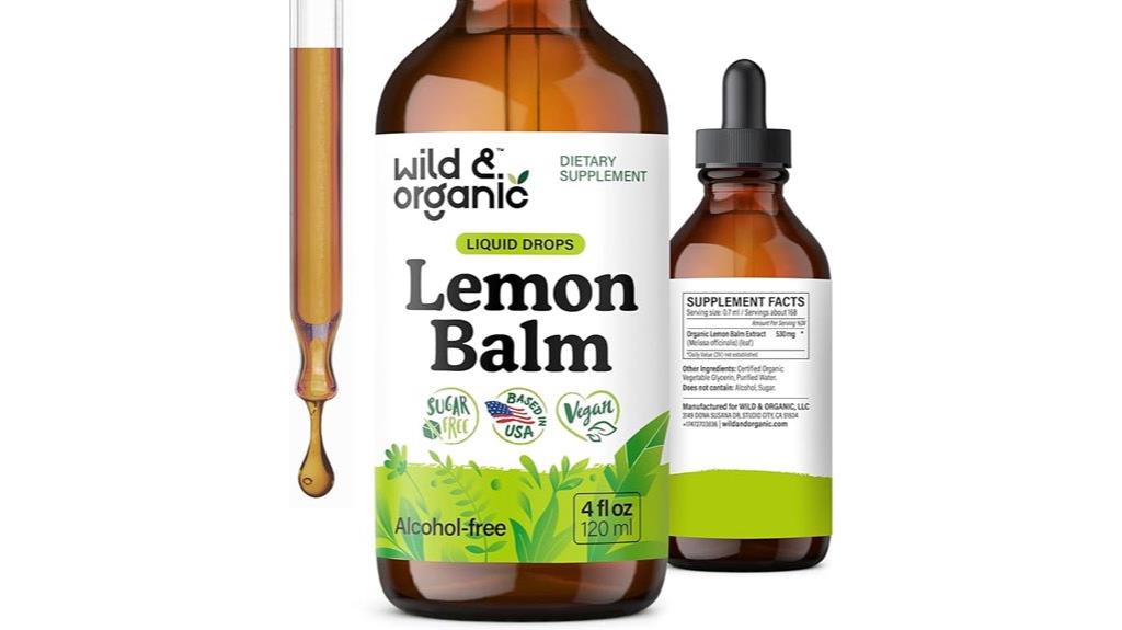 wild organic lemon balm tincture
