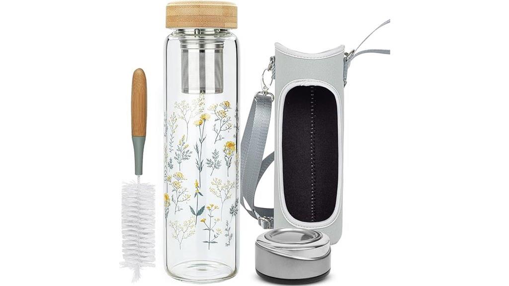32 oz glass water bottle with infuser