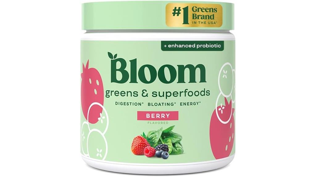 bloom greens powder with enzymes probiotics