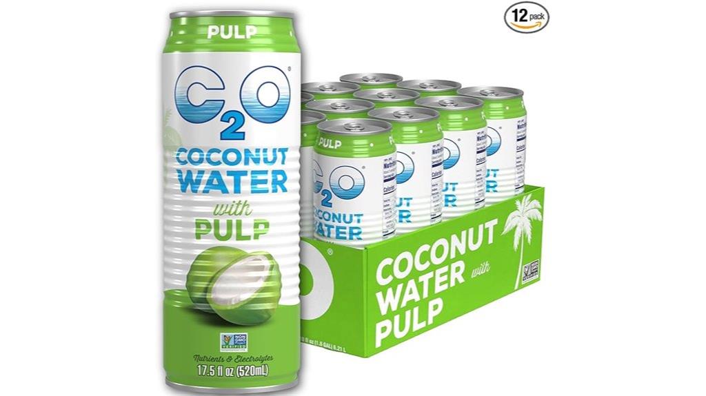 c2o coconut water with pulp