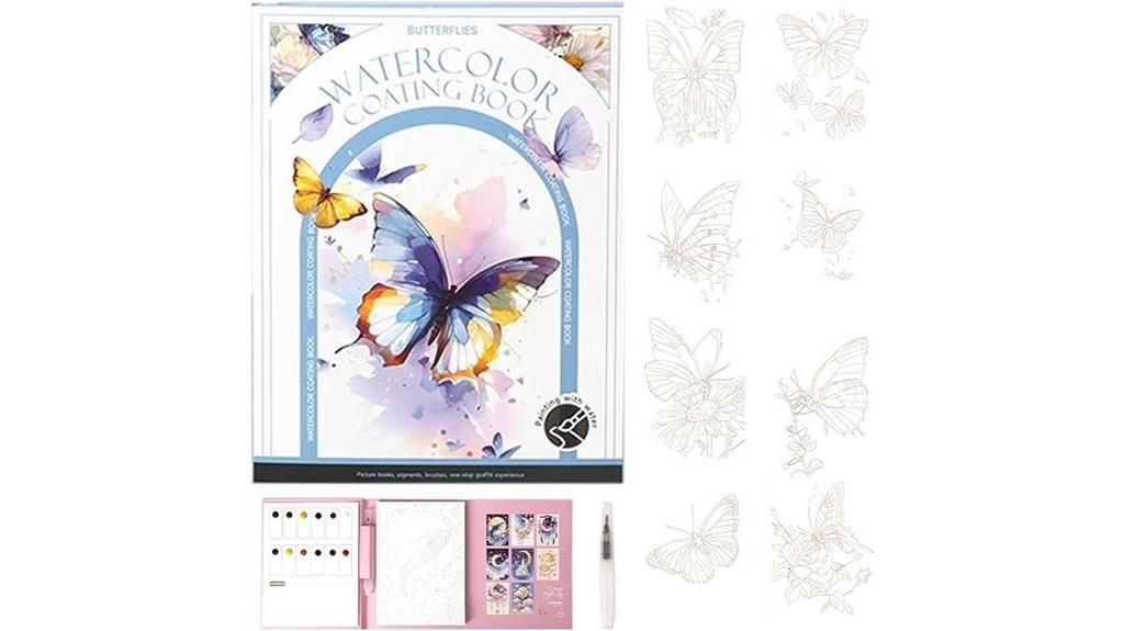 creative stress relief kit watercolor painting book
