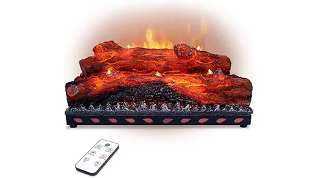 electric fireplace log led flame