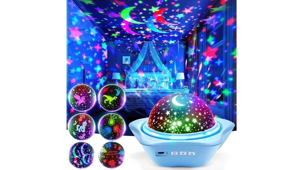 fire night light with star projector