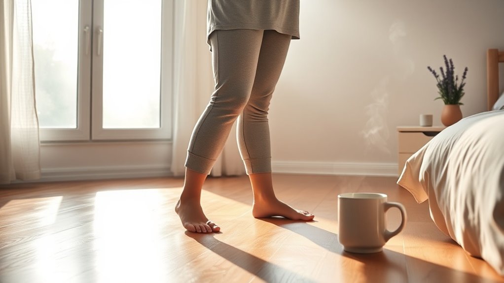 gentle morning stretch sets calm